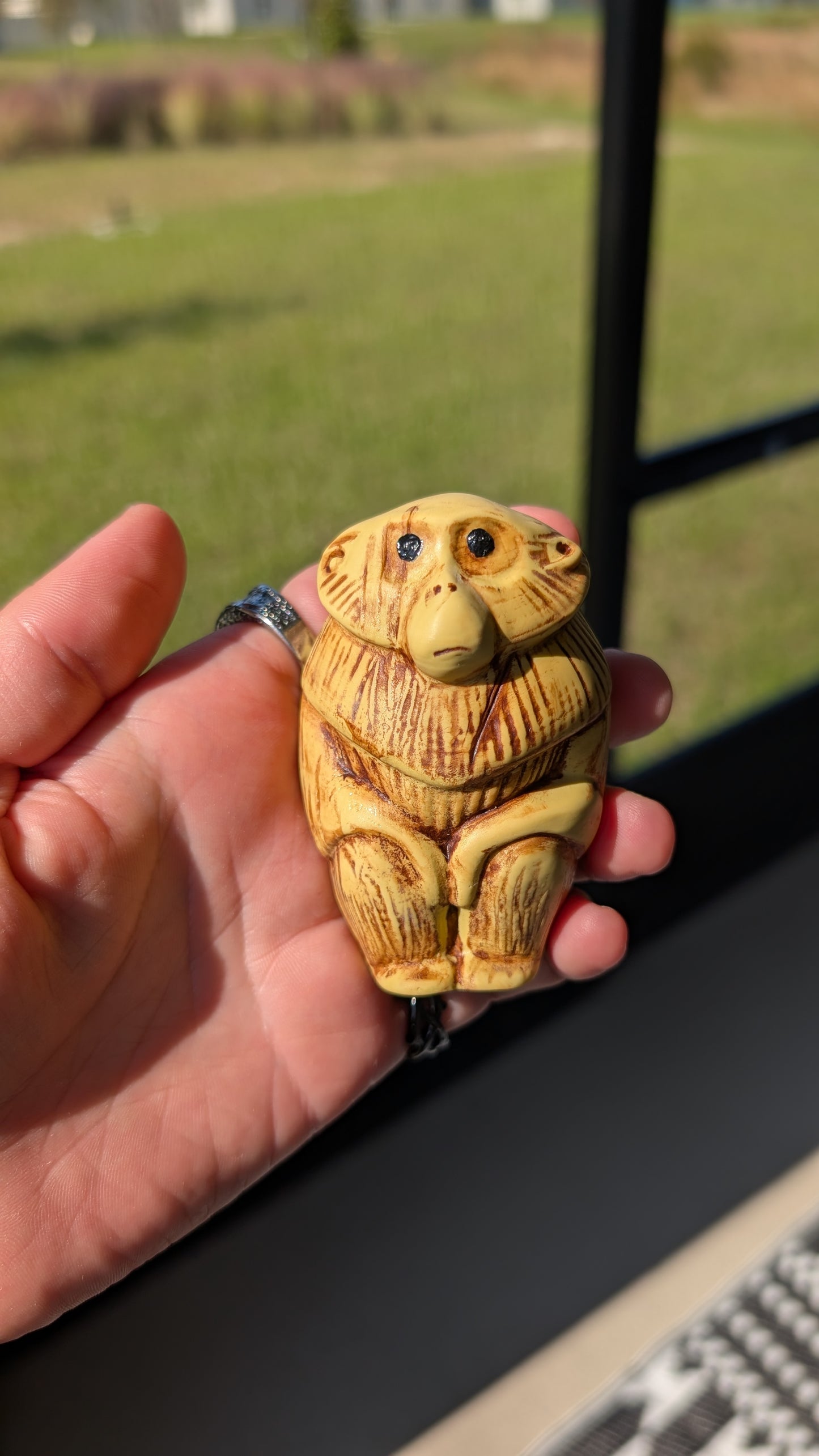 Monkey Wooden Effect Charm